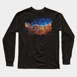 NASA JWST Carina Nebula imagery, tiled Long Sleeve T-Shirt